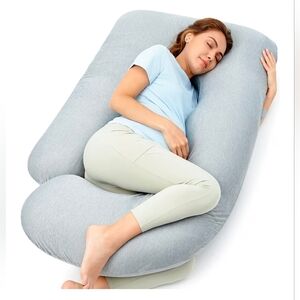 NEW Momcozy Pregnancy Pillow With Cooling Cover, Gray, Never Opened